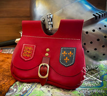 Load image into Gallery viewer, "Hundred Years War" 14th Century Leather Belt Pouch