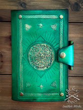 Load image into Gallery viewer, "Green Man" Embossed Leather Hardcover Journal (Copy)