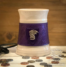 Load image into Gallery viewer, "Purple Dragon Tankard" Ceramic Mug