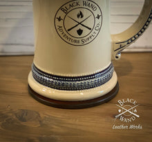 Load image into Gallery viewer, "Viking Shield" Leather Candle/Drink Coaster Set