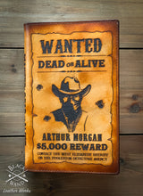 Load image into Gallery viewer, "Red Dead Wanted Poster" Leather Journal