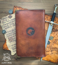Load image into Gallery viewer, "Wolf School Monster Guide" Leather Journal