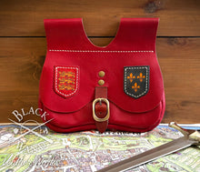 Load image into Gallery viewer, "Hundred Years War" 14th Century Leather Belt Pouch
