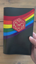 Load and play video in Gallery viewer, &quot;Rainbow D20&quot; Hardcover Journal
