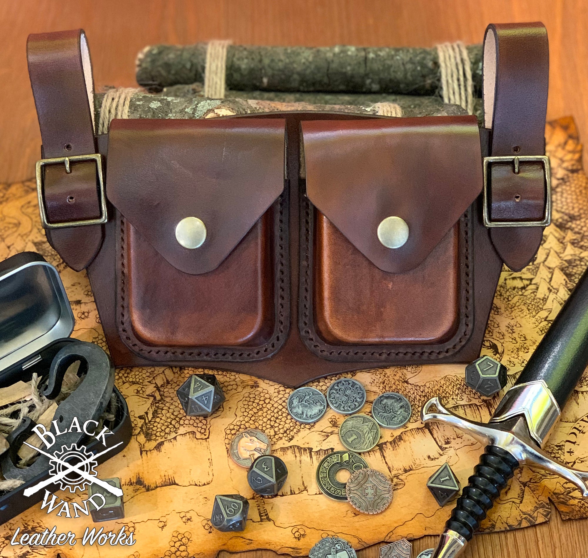 The Adventurer Leather Belt Pouch – Black Wand Leather Works