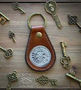 "Barbarian" Leather Key Ring