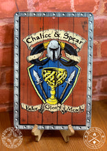 Load image into Gallery viewer, Chalice &amp; Spear metal sign
