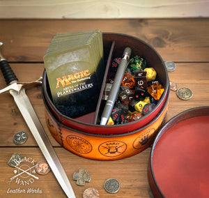 "D&D" inspired Leather Supply Box