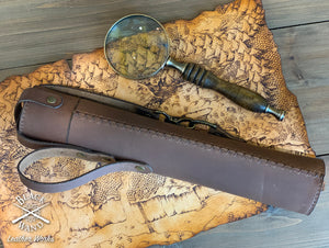 "The Messenger" Leather Map & Scroll Tube