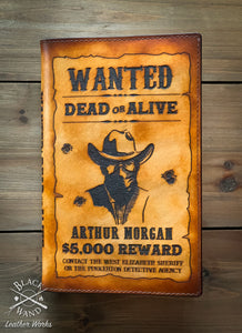 "Red Dead Wanted Poster" Leather Journal