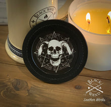 Load image into Gallery viewer, &quot;The Dark Arts&quot; Leather Candle/Drink Coaster
