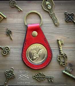 "Wizard" Leather Key Ring